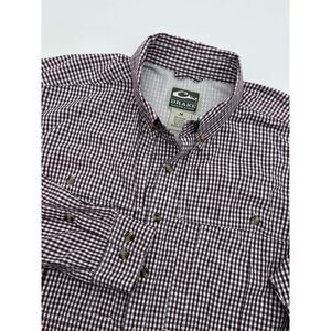 Drake Clothing Vented Fishing Shirt Men's M Button Up‎ Blue Long Sleeve Hunting